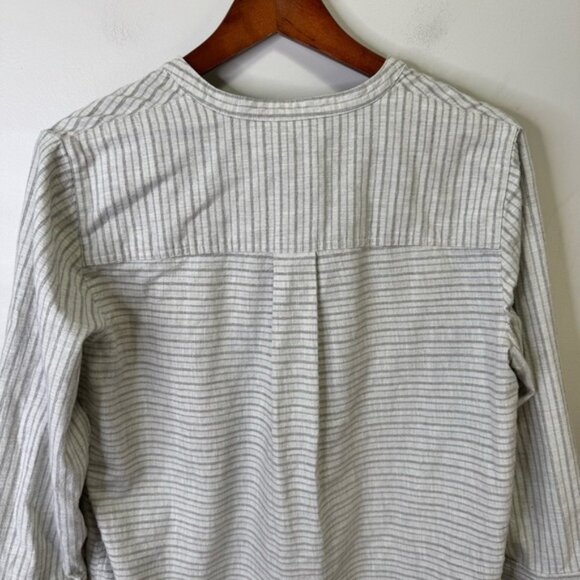 Madewell Split Cuff Tunic Shirt in Weathered Concrete Size Medium 100% Cotton - Picture 8 of 12